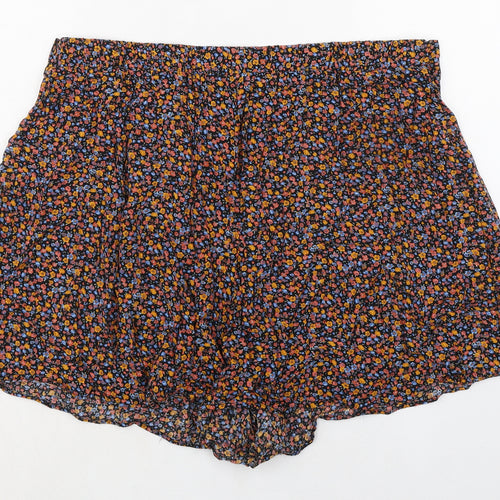 New Look Womens Multicoloured Floral 100% Viscose Basic Shorts Size 24 L4 in Regular Pull On