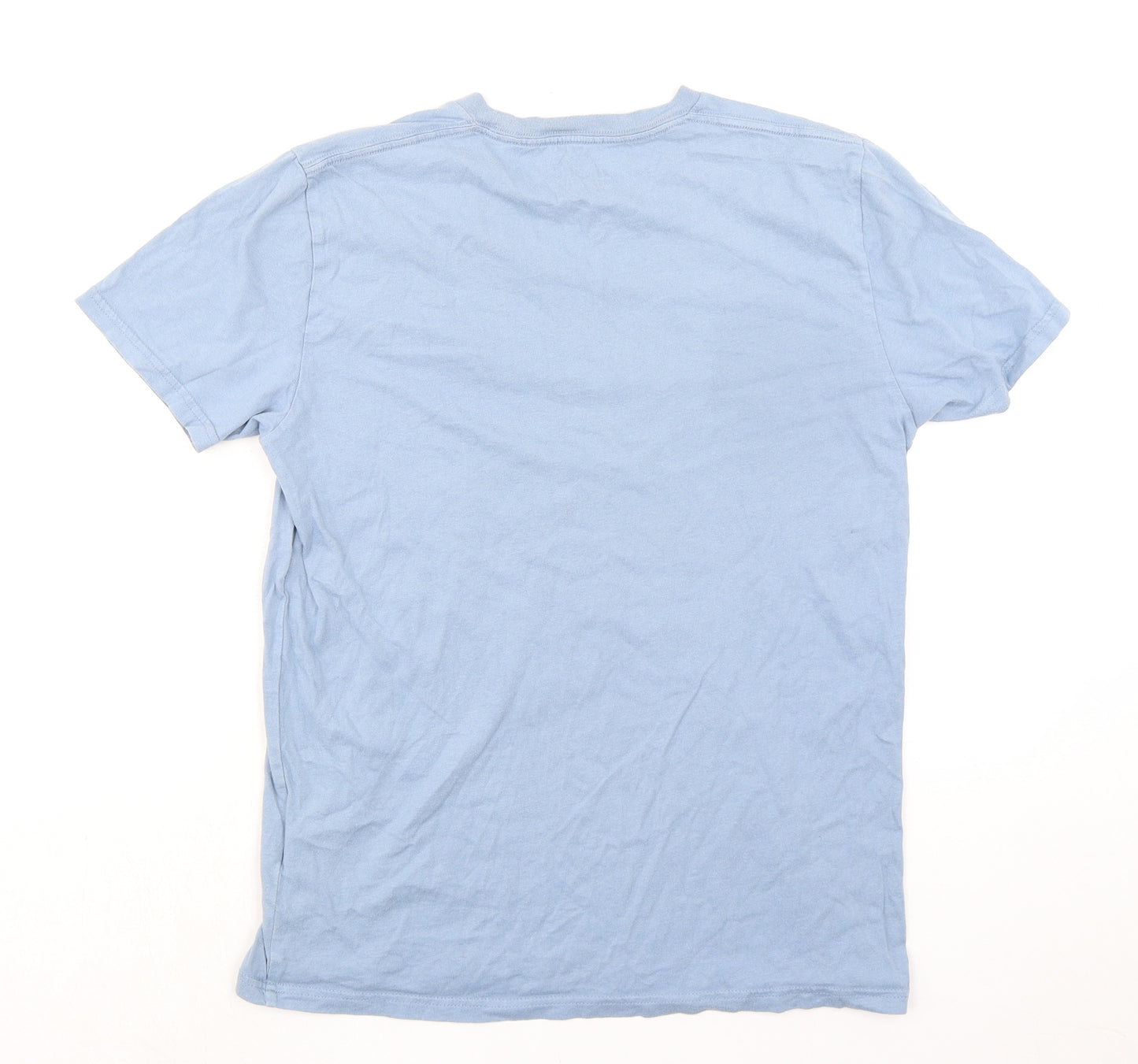 Hollister Mens Blue Cotton T-Shirt Size M Crew Neck