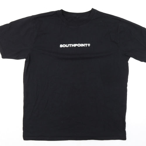 Earth Positive Mens Black Cotton T-Shirt Size XL Crew Neck - SouthPoint