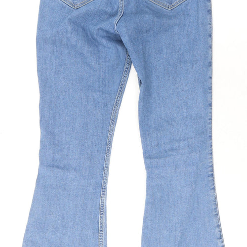 Hollister Womens Blue Cotton Flared Jeans Size 26 in L31 in Regular Zip