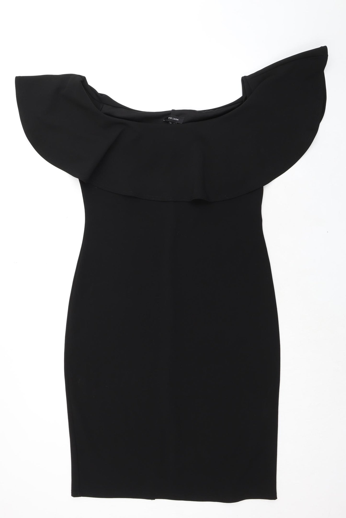 New Look Womens Black Polyester Bodycon Size 18 Off the Shoulder Pullover
