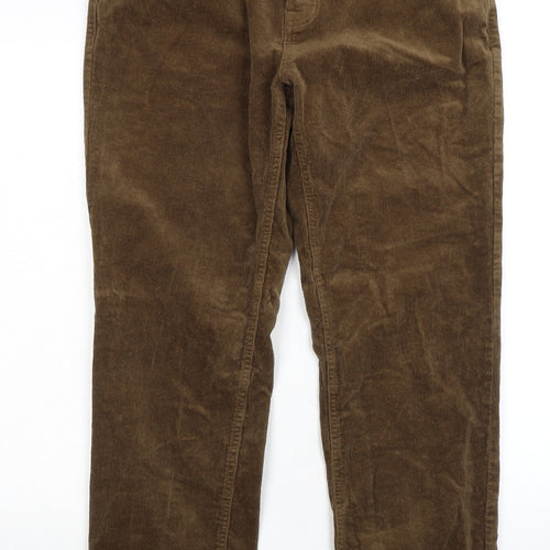 NEXT Mens Green Cotton Trousers Size 36 in L31 in Regular Button