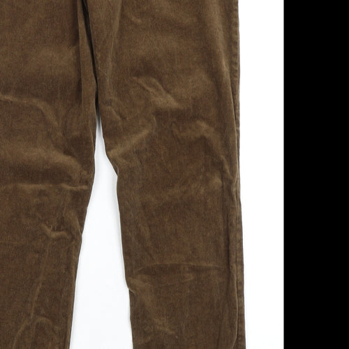 NEXT Mens Green Cotton Trousers Size 36 in L31 in Regular Button