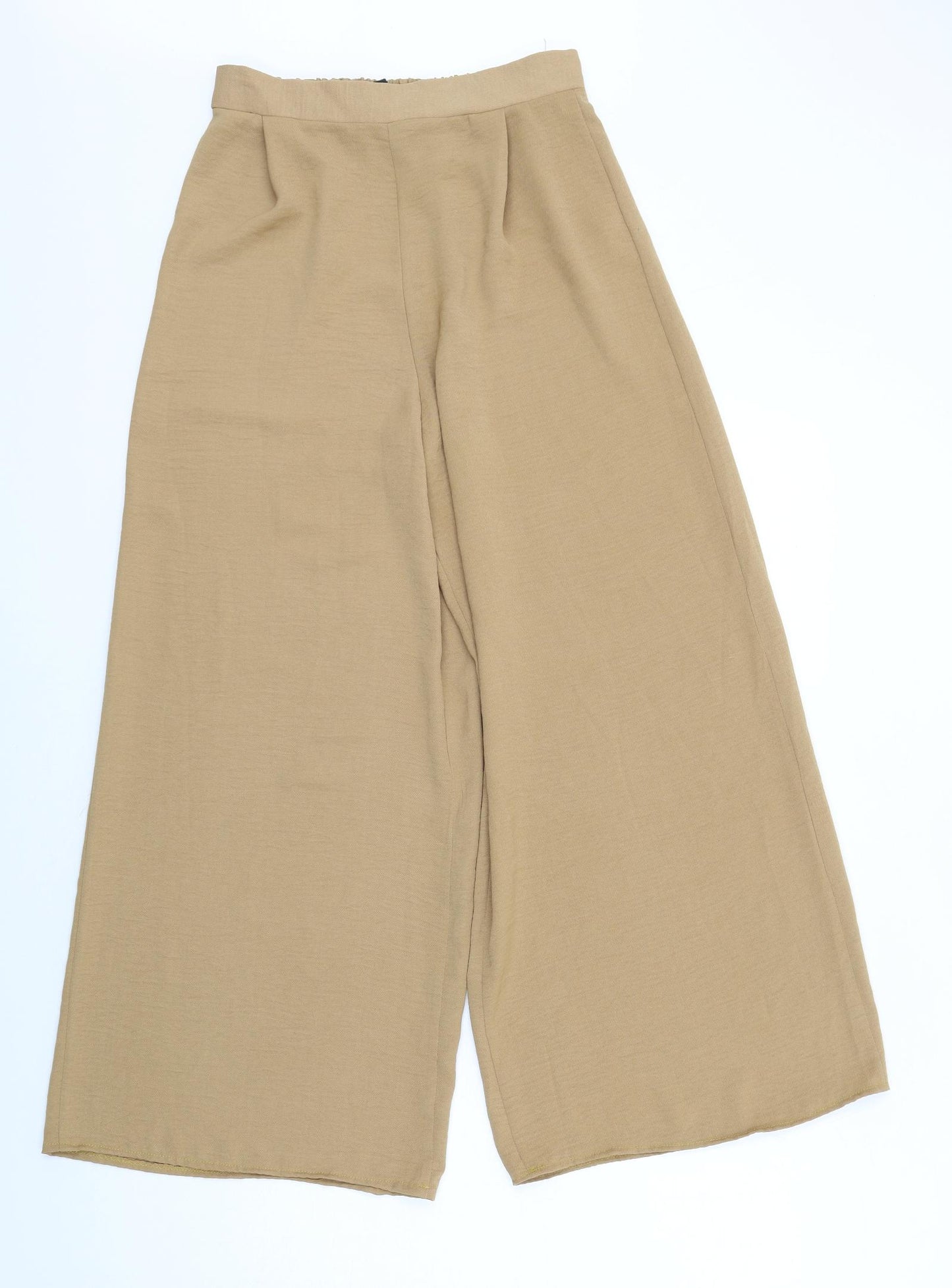 New Look Womens Beige Polyester Trousers Size 8 L28 in Regular