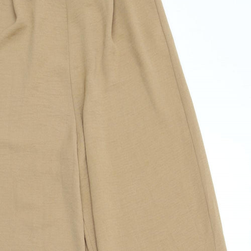New Look Womens Beige Polyester Trousers Size 8 L28 in Regular
