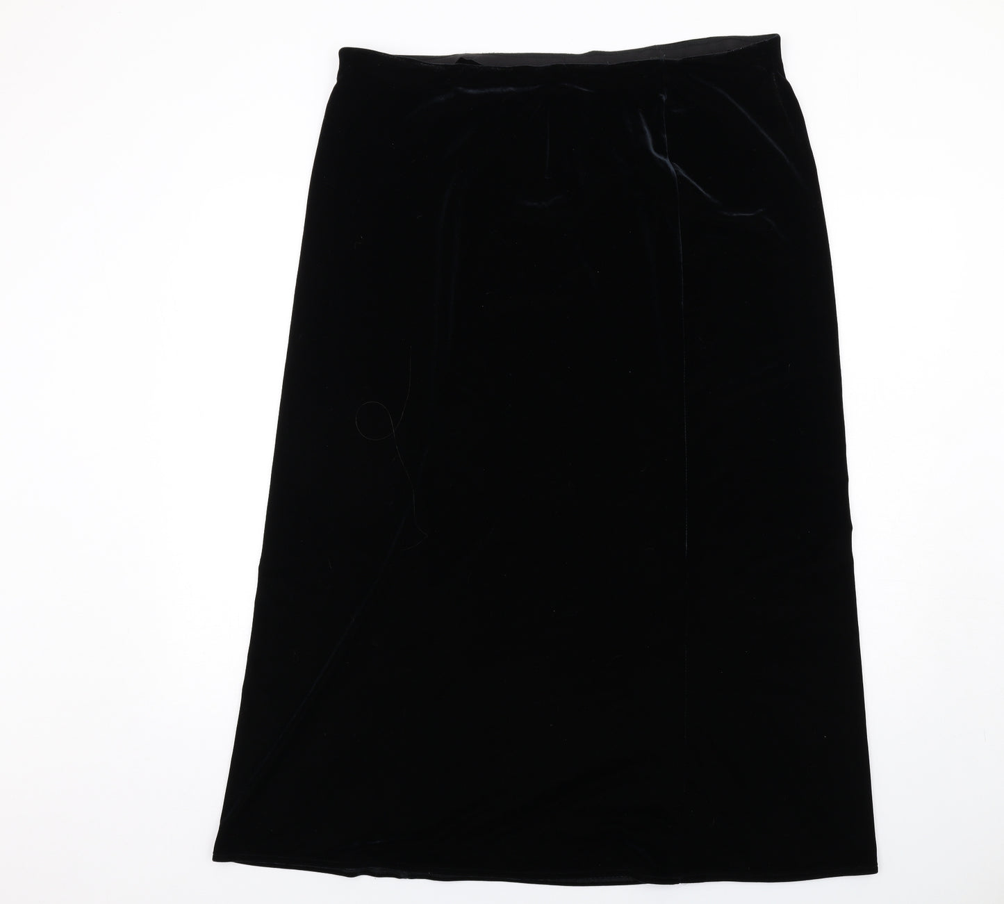 Marks and Spencer Womens Black Polyester A-Line Skirt Size 20