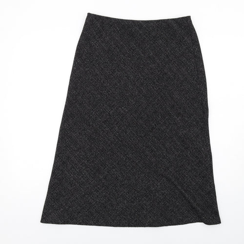 Marks and Spencer Womens Black Polyester A-Line Skirt Size 10
