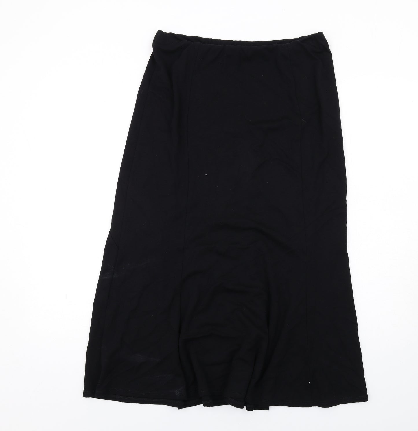 Bonmarché Womens Black Viscose Swing Skirt Size 12