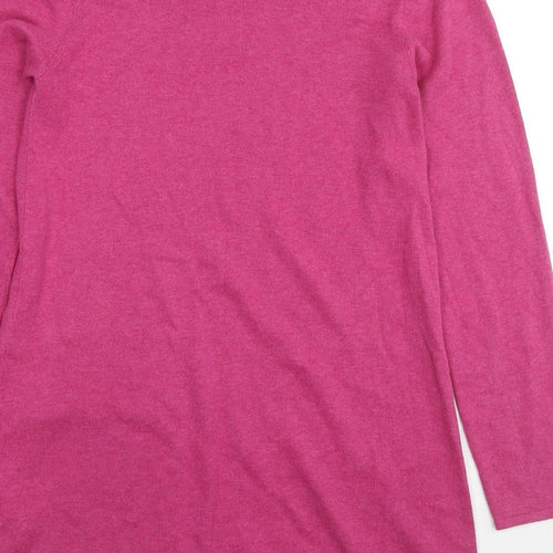 Marble Womens Pink Round Neck Cotton Tunic Jumper Size 10