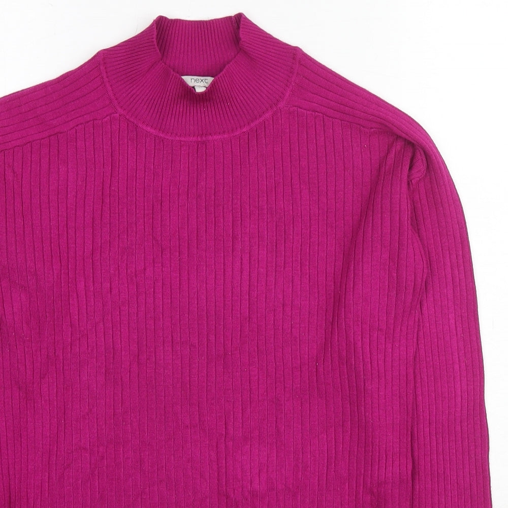 NEXT Womens Purple High Neck Viscose Pullover Jumper Size 12