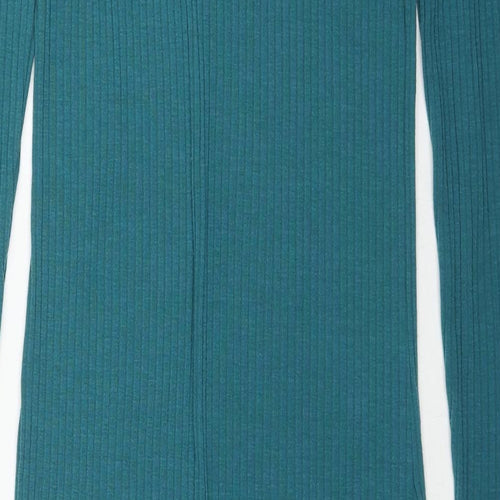 New Look Womens Blue Polyester Jumper Dress Size 12 V-Neck Pullover