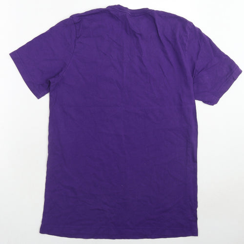 Bella + Canvas Womens Purple Cotton Basic T-Shirt Size L Crew Neck - Nice Vibe