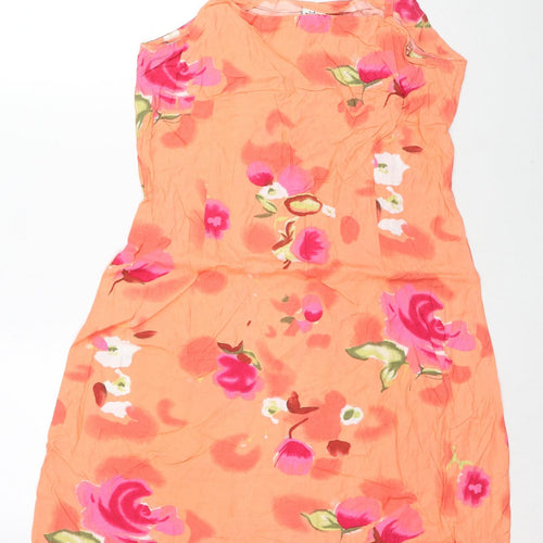 Dolce Vita Womens Multicoloured Floral Viscose Slip Dress Size M Square Neck Pullover