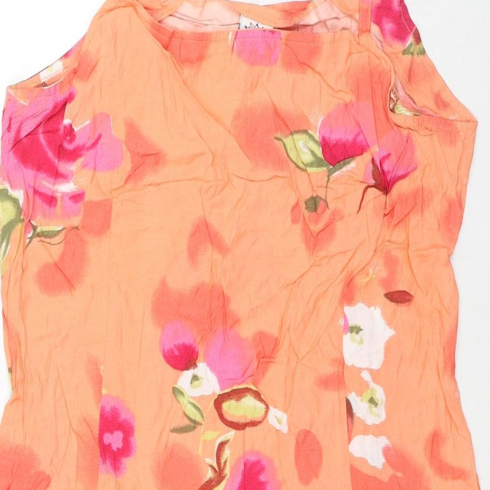 Dolce Vita Womens Multicoloured Floral Viscose Slip Dress Size M Square Neck Pullover