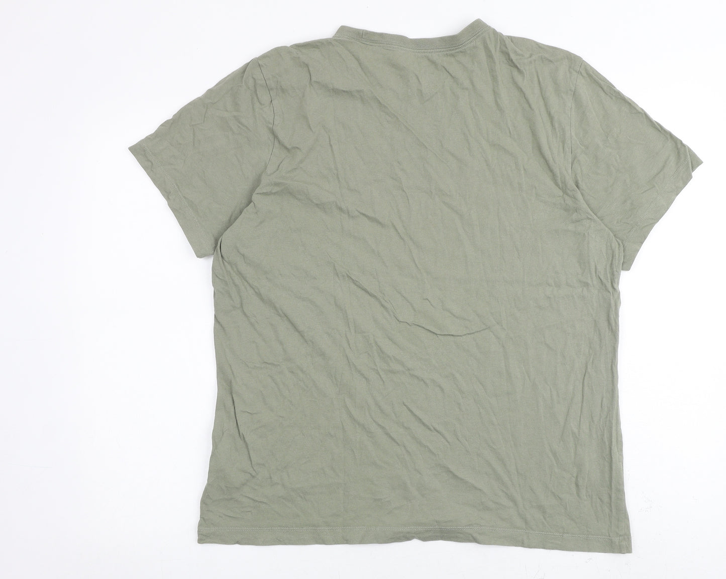 Nike Mens Green Cotton T-Shirt Size L Crew Neck