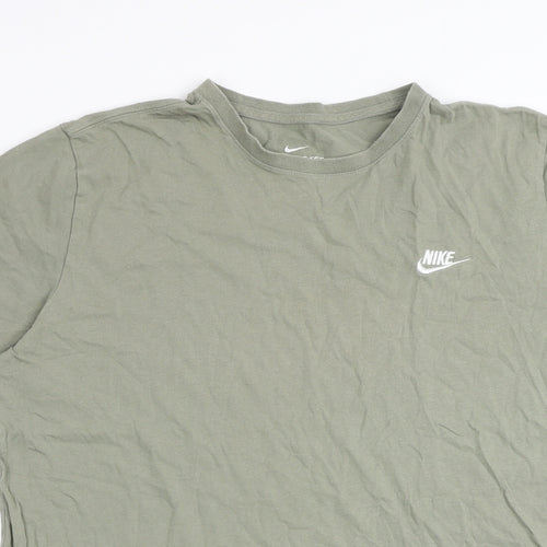 Nike Mens Green Cotton T-Shirt Size L Crew Neck