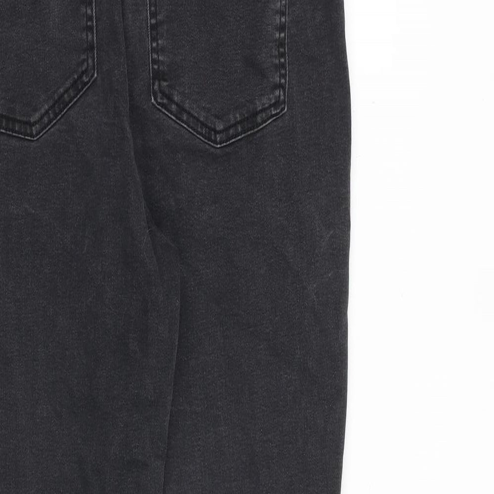 Denim & Co. Womens Grey Cotton Skinny Jeans Size 16 L26 in Regular Zip