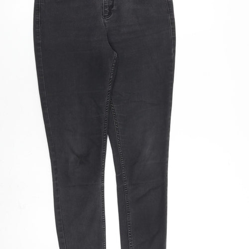 John Lewis Womens Grey Cotton Skinny Jeans Size 10 L30 in Regular Zip