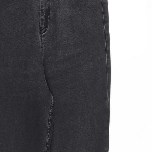 John Lewis Womens Grey Cotton Skinny Jeans Size 10 L30 in Regular Zip