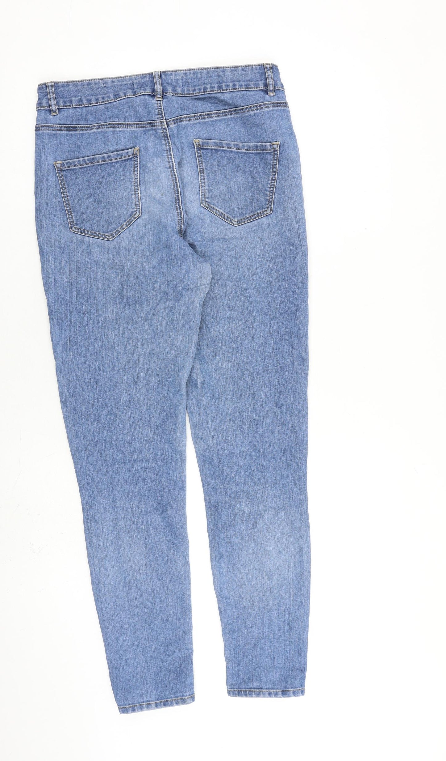 George Womens Blue Cotton Skinny Jeans Size 10 L28 in Slim Zip