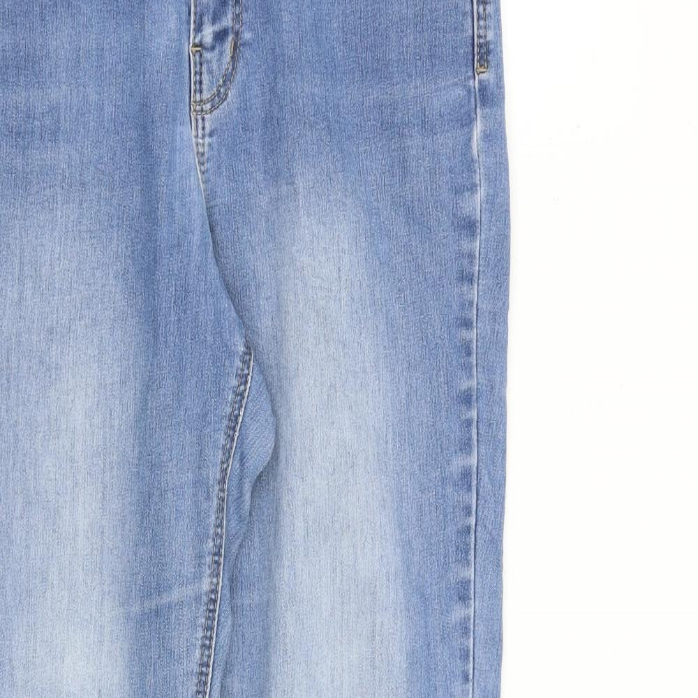 George Womens Blue Cotton Skinny Jeans Size 10 L28 in Slim Zip