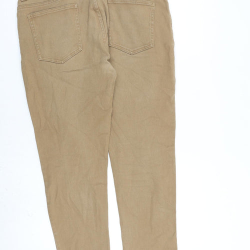 Denim & Co. Mens Brown Cotton Straight Jeans Size 34 in L30 in Slim Zip
