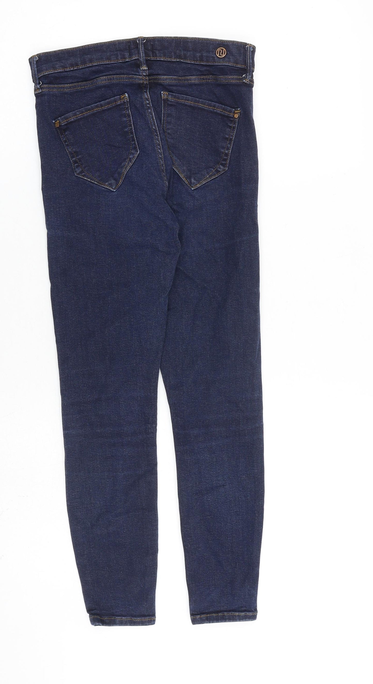 River Island Womens Blue Cotton Skinny Jeans Size 8 L24 in Slim Zip