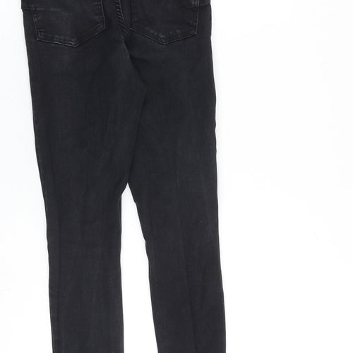 New Look Womens Black Cotton Skinny Jeans Size 8 L26 in Slim Zip