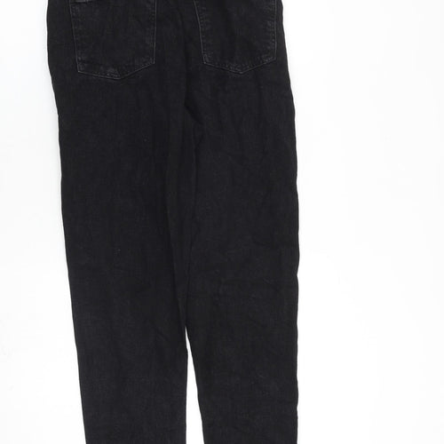 Denim & Co. Womens Black Cotton Tapered Jeans Size 10 L28 in Regular Zip