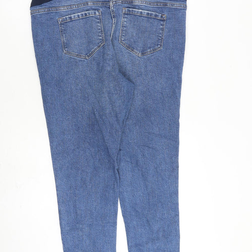 George Womens Blue Cotton Skinny Jeans Size 16 L29 in Regular