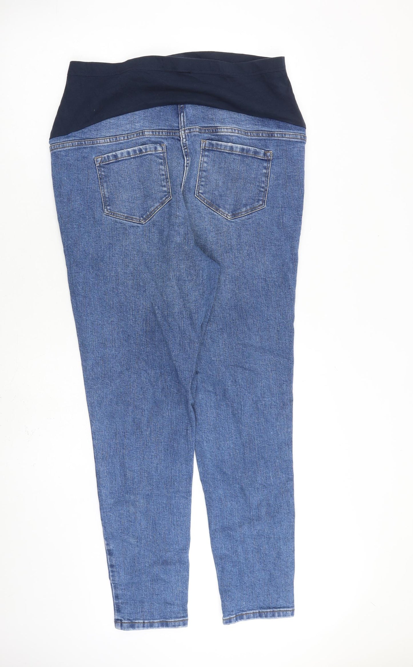 George Womens Blue Cotton Skinny Jeans Size 16 L29 in Regular