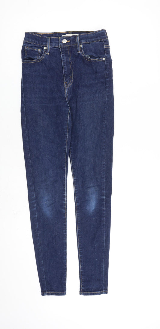 Levi's Womens Blue Cotton Skinny Jeans Size 26 in L29 in Slim Zip