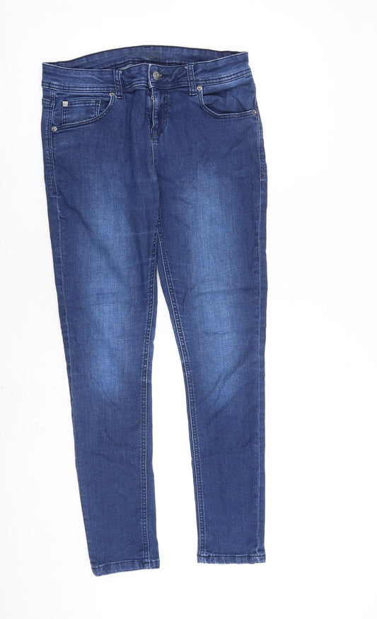 Bench Womens Blue Cotton Skinny Jeans Size 30 in L30 in Slim Zip