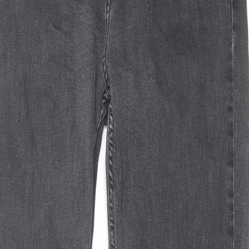 Fat Face Womens Grey Cotton Skinny Jeans Size 14 L30 in Regular Zip