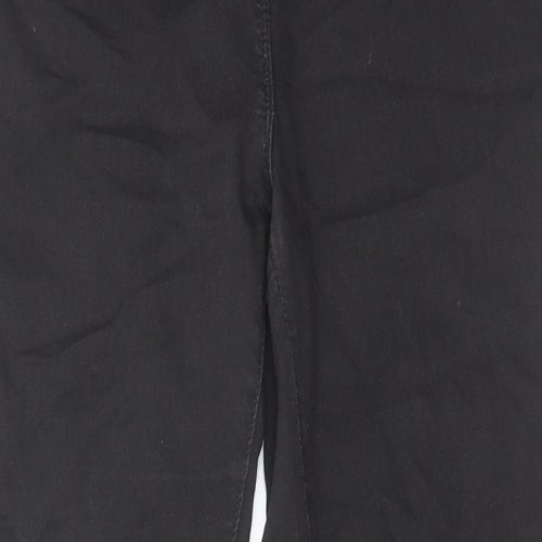 Marks and Spencer Womens Black Cotton Skinny Jeans Size 12 L30 in Regular Zip