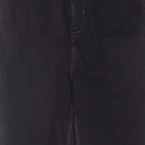 Marks and Spencer Womens Black Cotton Skinny Jeans Size 10 L25 in Regular Zip
