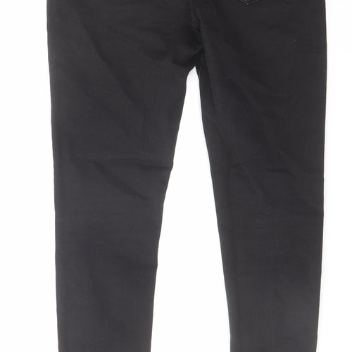 George Womens Black Cotton Skinny Jeans Size 10 L28 in Regular Zip