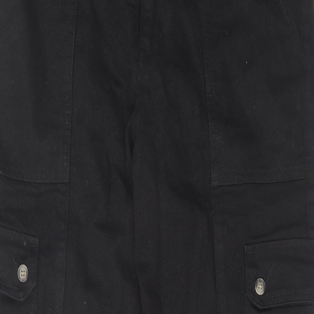 Urban Bliss Womens Black Cotton Tapered Jeans Size 12 L28 in Regular Zip - Cargo