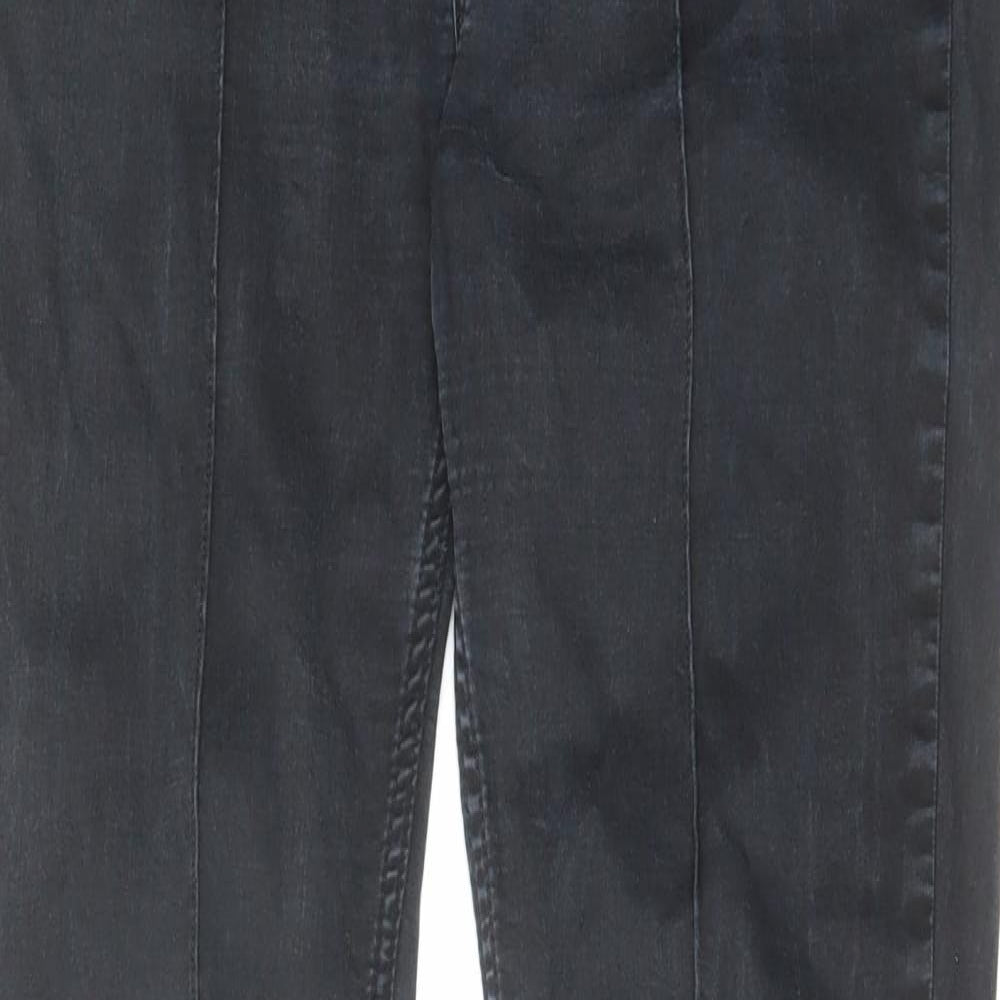 Pied A Terre Womens Black Cotton Skinny Jeans Size 10 L29 in Regular Zip