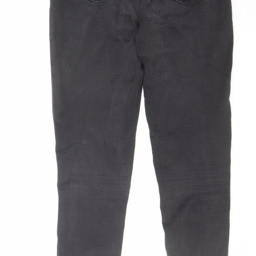 TU Womens Grey Cotton Skinny Jeans Size 10 L27 in Regular Zip
