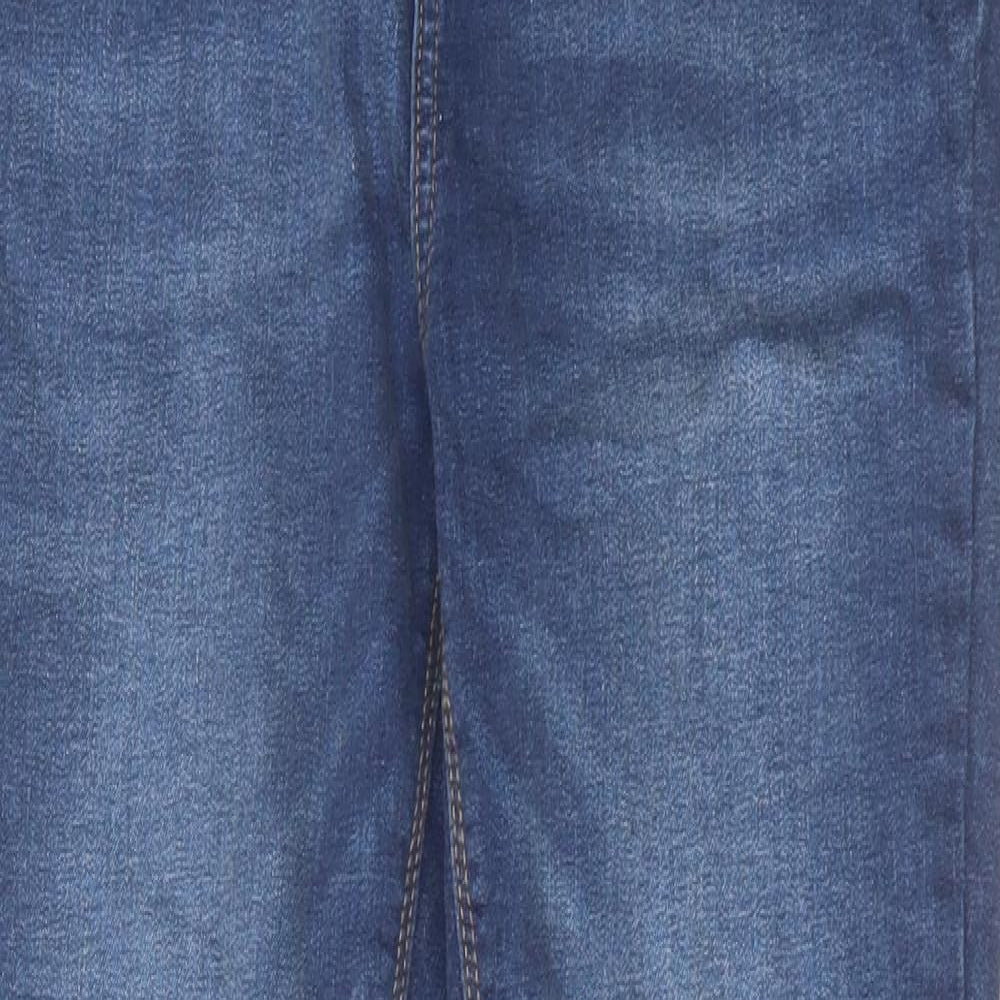 Denim & Co. Womens Blue Cotton Skinny Jeans Size 10 L29 in Regular Zip