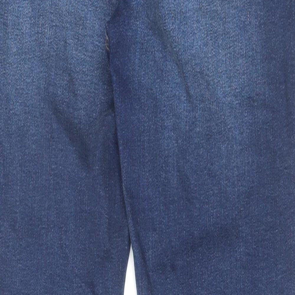 Denim & Co. Womens Blue Cotton Skinny Jeans Size 10 L29 in Regular Zip