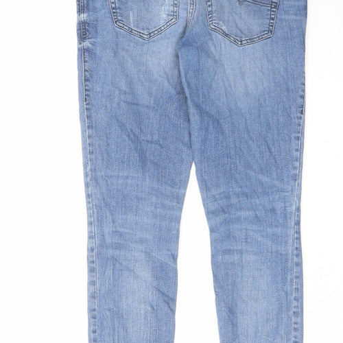 Diesel Womens Blue Cotton Skinny Jeans Size 28 in L32 in Regular Zip - Raw Hem