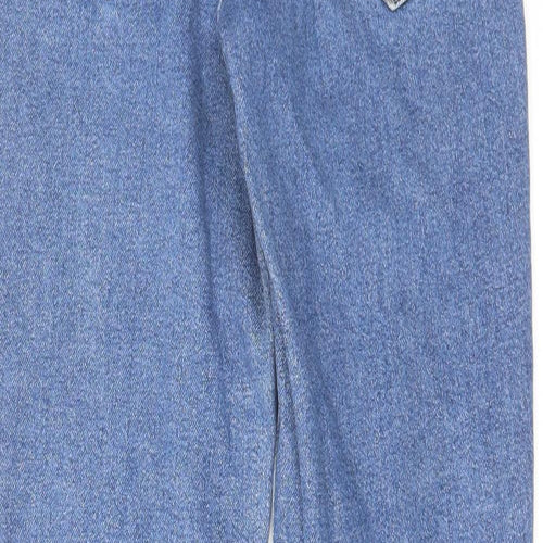 Topshop Womens Blue Cotton Tapered Jeans Size 25 in L32 in Regular Zip