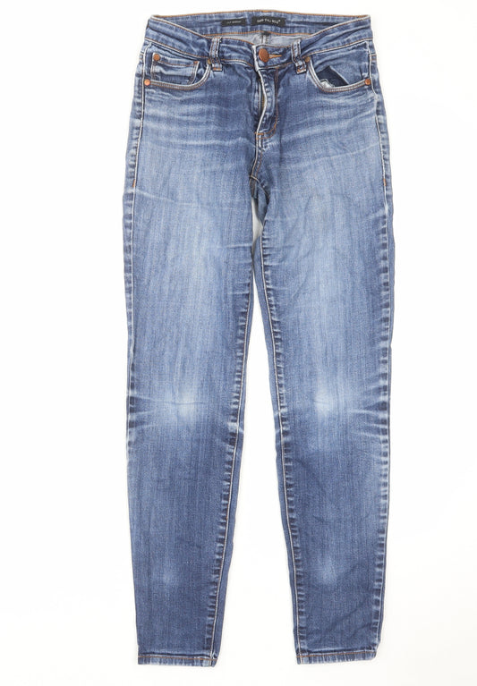 See Thru Soul Womens Blue Cotton Skinny Jeans Size 26 in L29 in Regular Zip