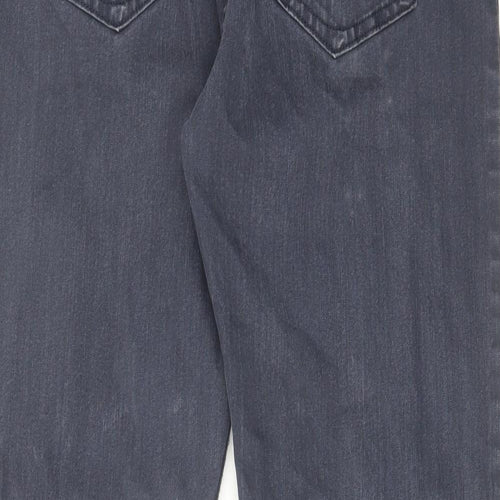 Blue Harbour Mens Blue Cotton Straight Jeans Size 34 in L29 in Regular Zip