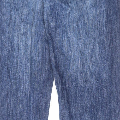 NEXT Mens Blue Cotton Straight Jeans Size 32 in L31 in Regular Zip