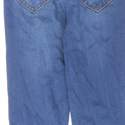 Marks and Spencer Womens Blue Cotton Jegging Jeans Size 12 L25 in Regular Zip