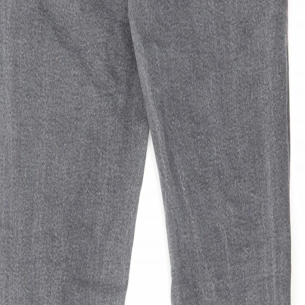 ASOS Mens Grey Cotton Straight Jeans Size 30 in L30 in Regular Zip