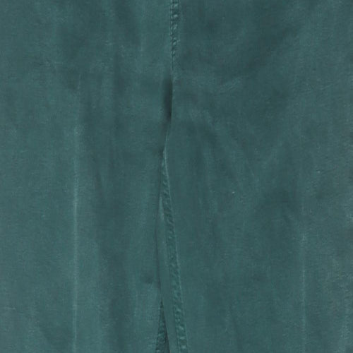 F&F Womens Green Cotton Skinny Jeans Size 12 L29 in Regular Zip